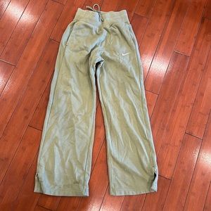 Nike Sportswear Pheonix Fleece Green High Waisted Wide Leg Sweatpants XS